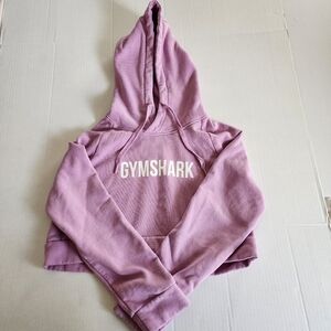 Gymshark Cropped Crest Pink Athletic Workout Activewear Comfy Hoodie Large